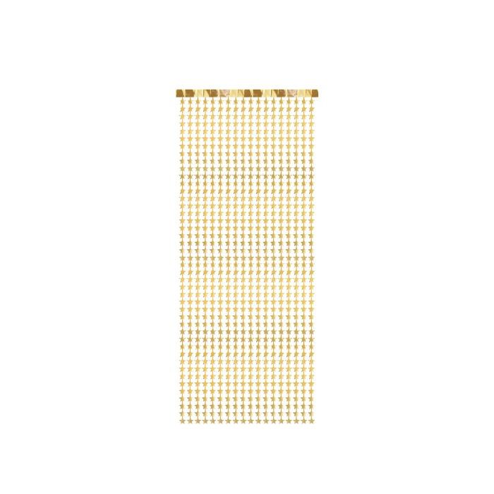 Guld stjerne gardin - 245x100 cm