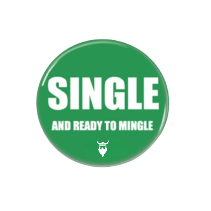 Traffic light party single badges green 10x - 58 mm