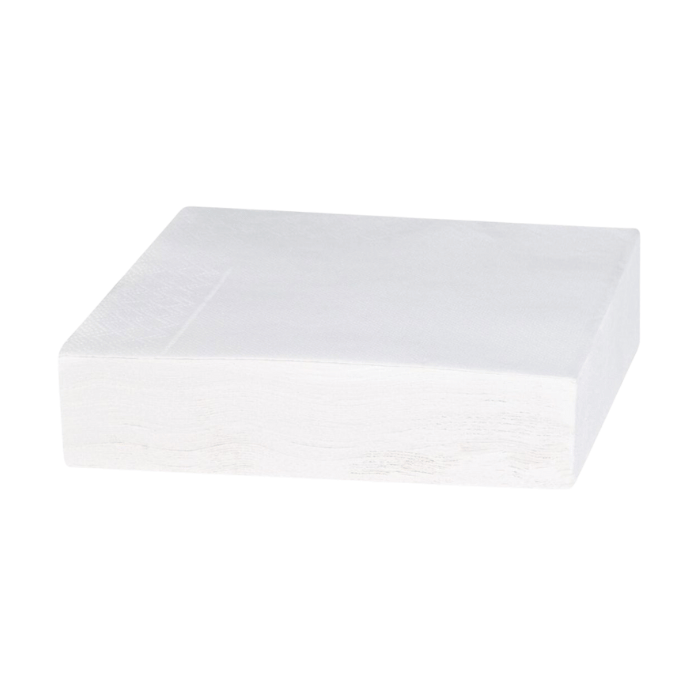 Hvide servietter 2-lags 50x - 33x33 cm
