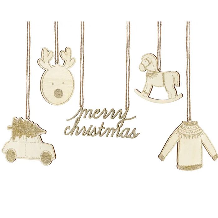 Wooden Christmas Decorations 10x