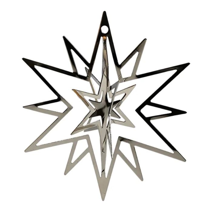 Star for hanging in silver Christmas The Old Pharmacy
