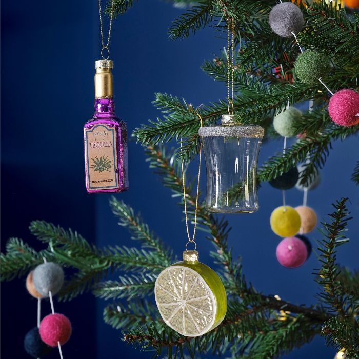 Tequila Set Christmas Decoration for Christmas Tree in 3 Parts