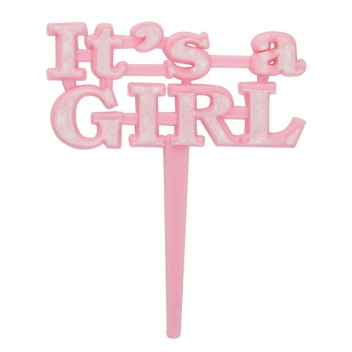 It's a girl cake decoration pink 8x