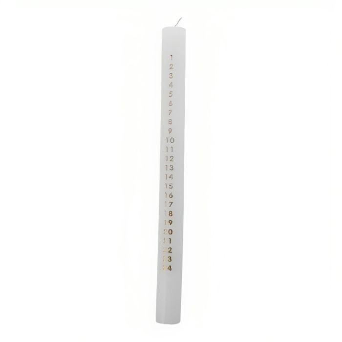 Advent candle for Christmas with the numbers from 1 to 24 in gold The Old Pharmacy