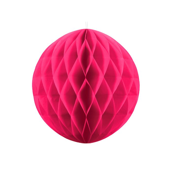 Honeycomb i mørk pink - Ø30 cm