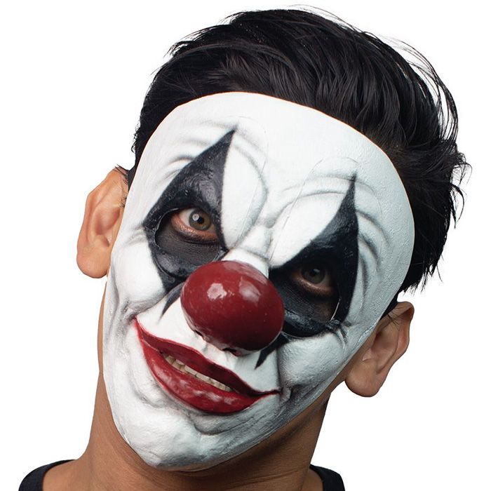 Spooky black clown mask