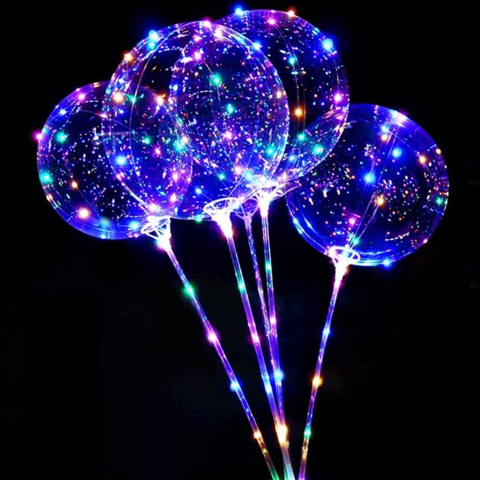 LED ballon multifarvet 50 cm