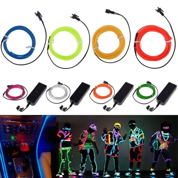 Neon LED ledning 5 m blå