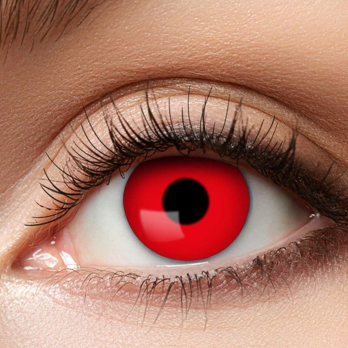 Contact lenses blood red
