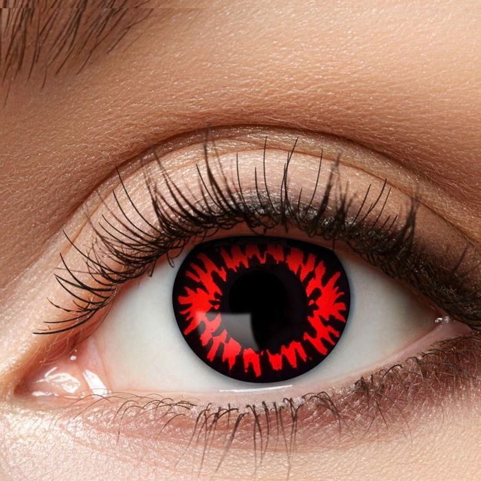 Red wolf contact lenses