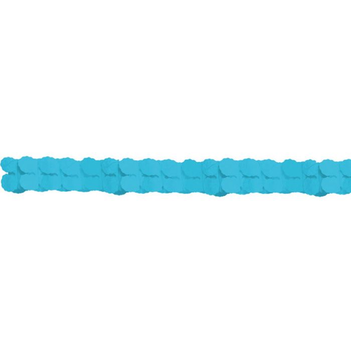 Light Blue Paper Garland - 3.65 meters