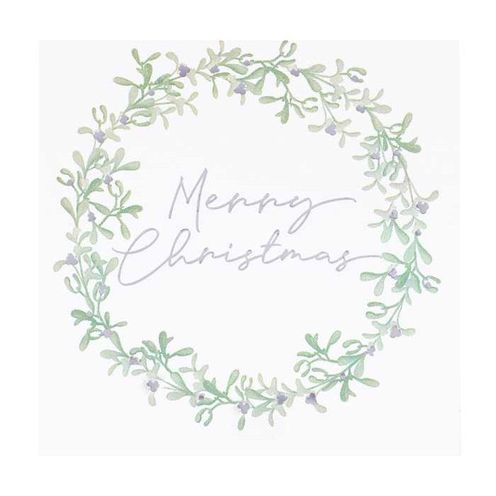 Merry Christmas Mistletoe Napkins 16x - 17 x 17 cm