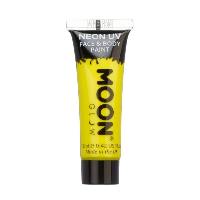 Intense neon UV face and body paint 12 ml Moon Creations yellow