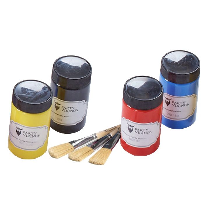 Paint Kit In Red, Blue And Black