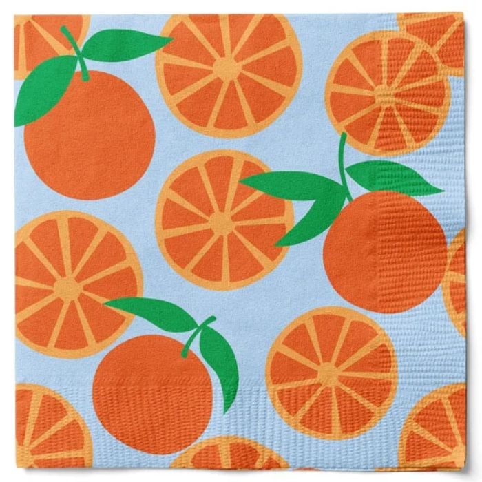 Napkins with orange oranges summer 20x The Old Pharmacy