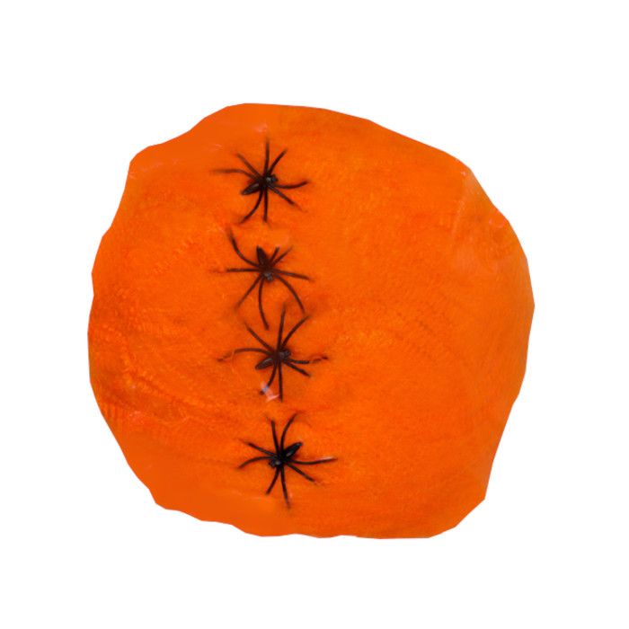 Orange Spider Web with Spiders - 60g