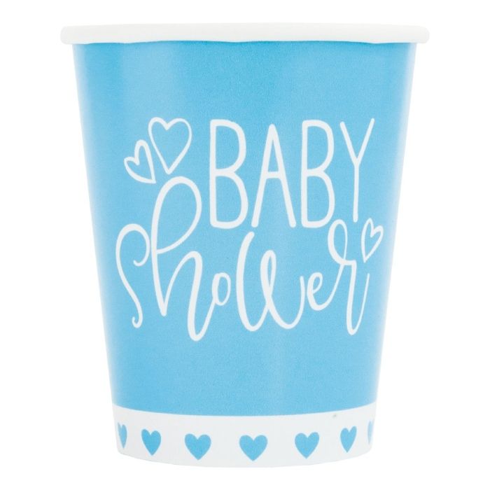 Baby Shower paper cups blue 8x