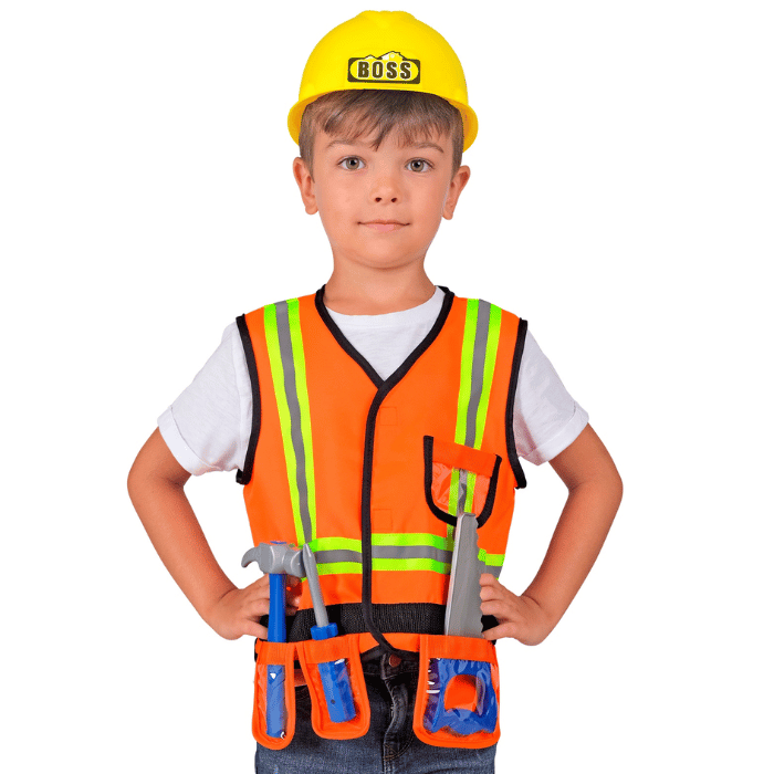 Byggemand kostume til børn - 5 dele