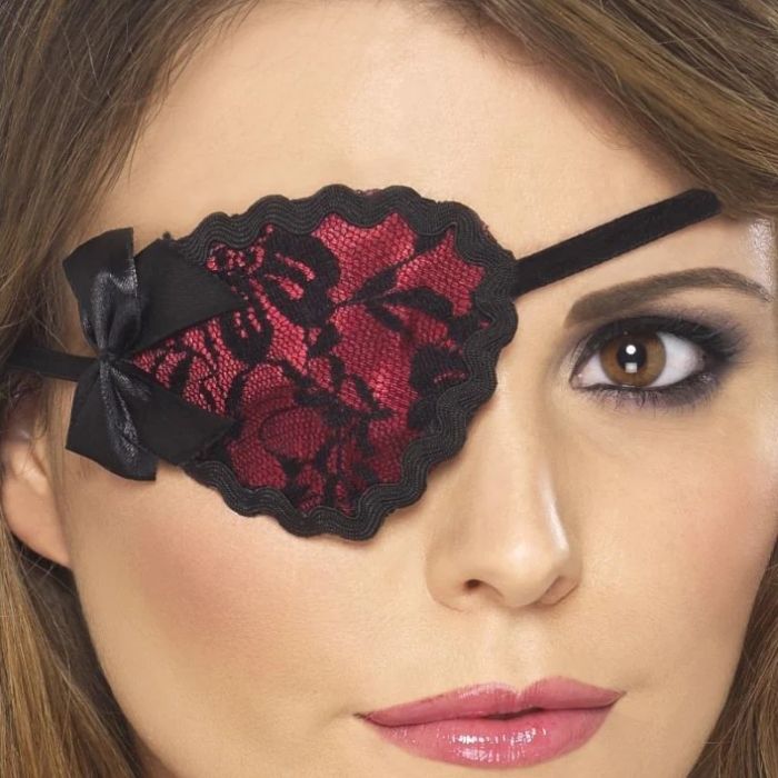 Pirate eye patch red
