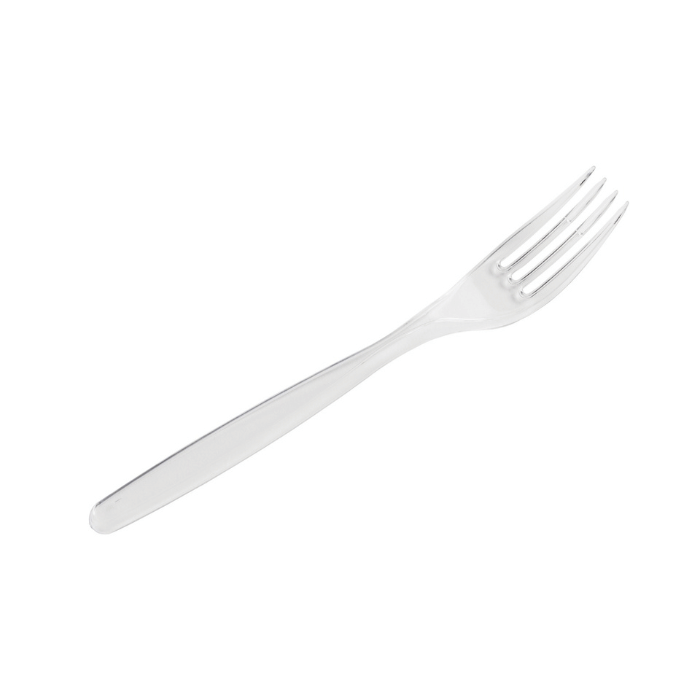 18 cm plastic fork 20x transparent