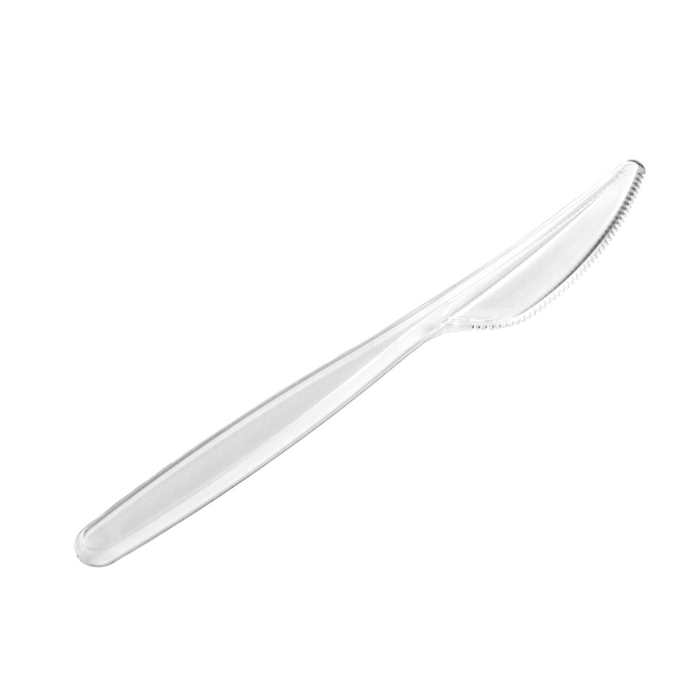 18 cm plastic knife 20x transparent