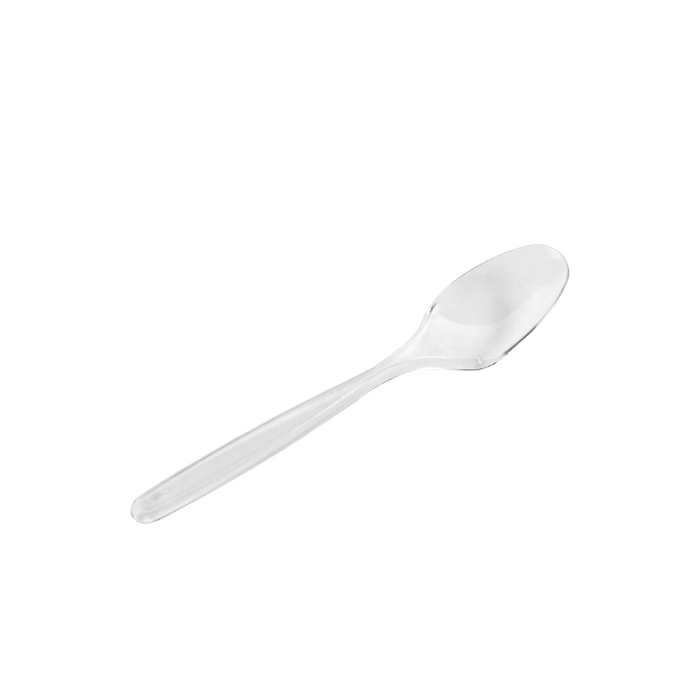 12.5 cm plastic teaspoon 30x transparent