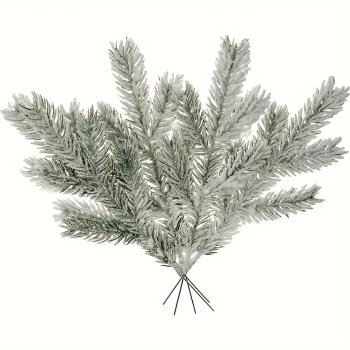 Artificial fir with snow decorations 10x - 25 cm