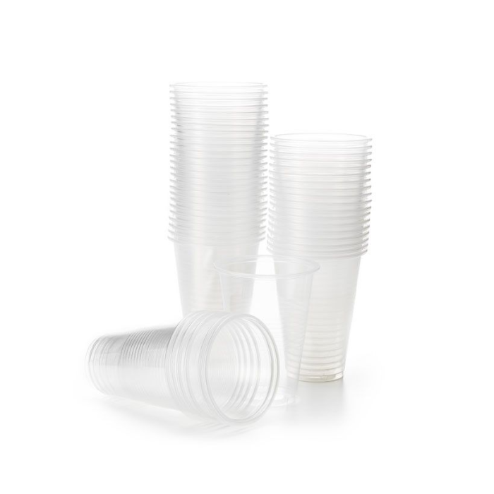 0.25 litre plastic cups 50x transparent