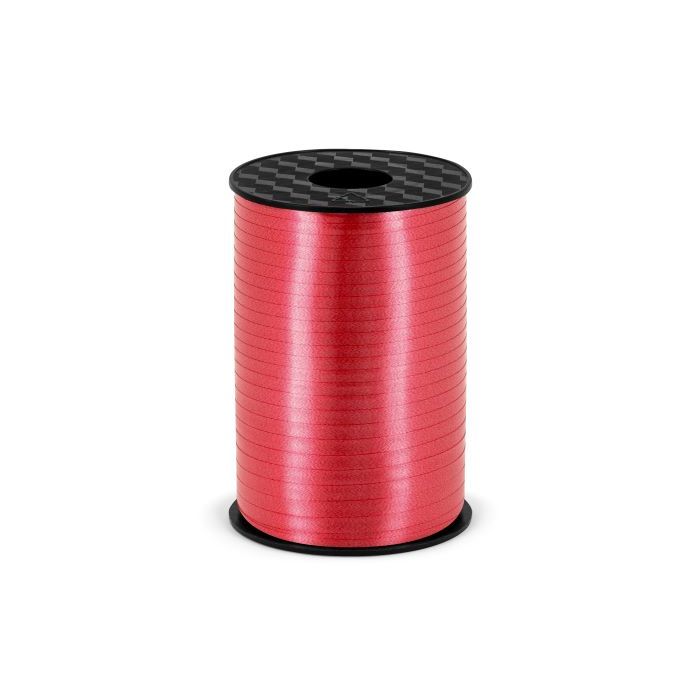 Red plastic ribbon - 5 mm x 225 m