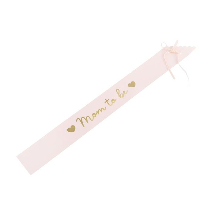Pink Mom to Be baby shower paper ribbon - 75 cm