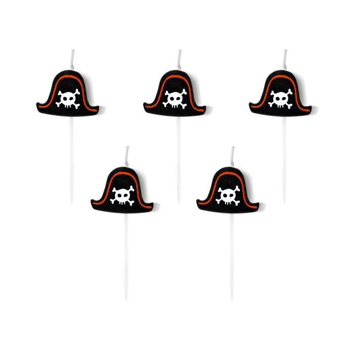 Pirate hat candle 5x - 2 cm