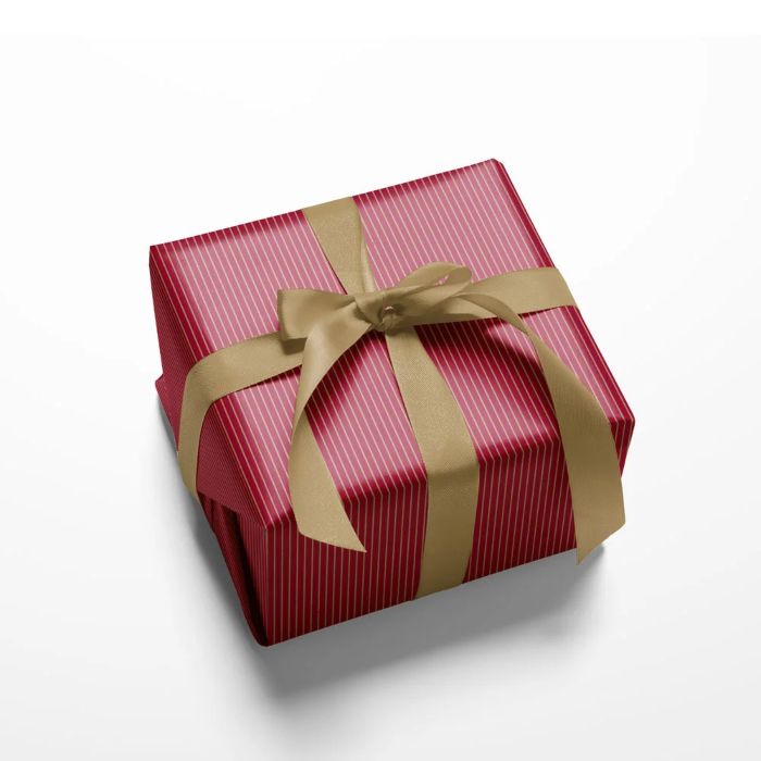 Wrapping Paper in red with brown stripes 1000x70 cm The Old Apothecary