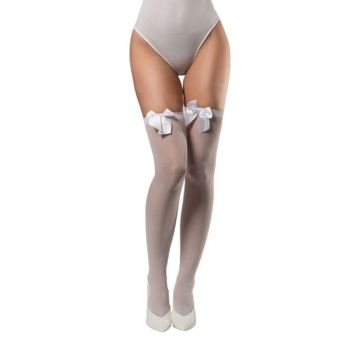 Socks with bow white one-size for women
