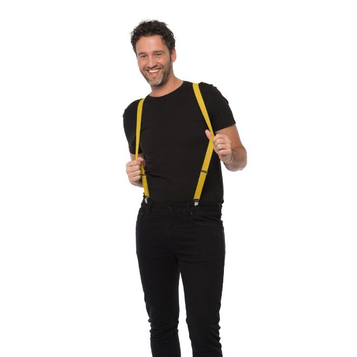 Yellow suspenders one-size unisex