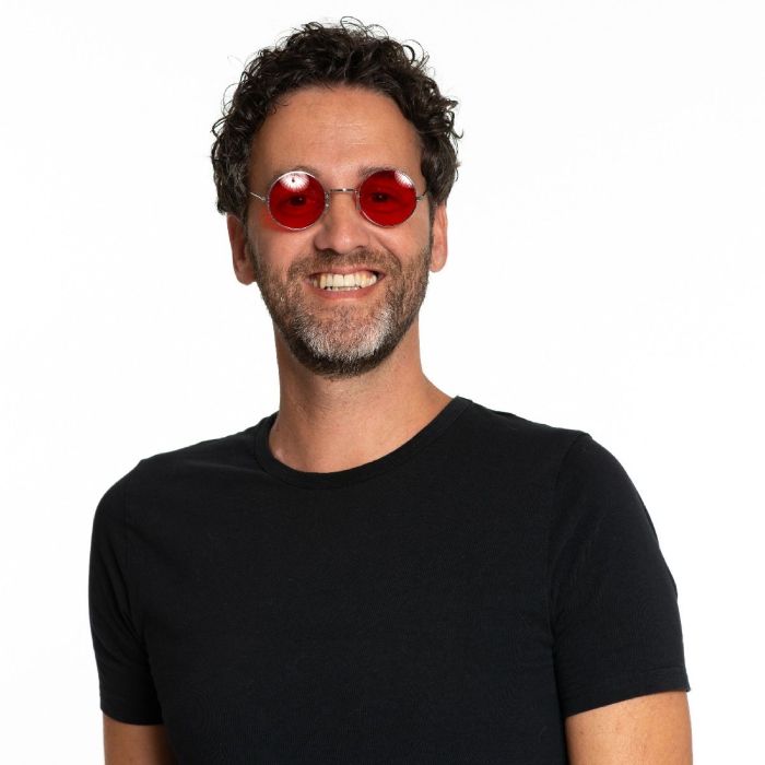 Round Lennon Sunglasses Red