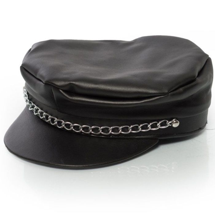 Biker hat deluxe black unisex