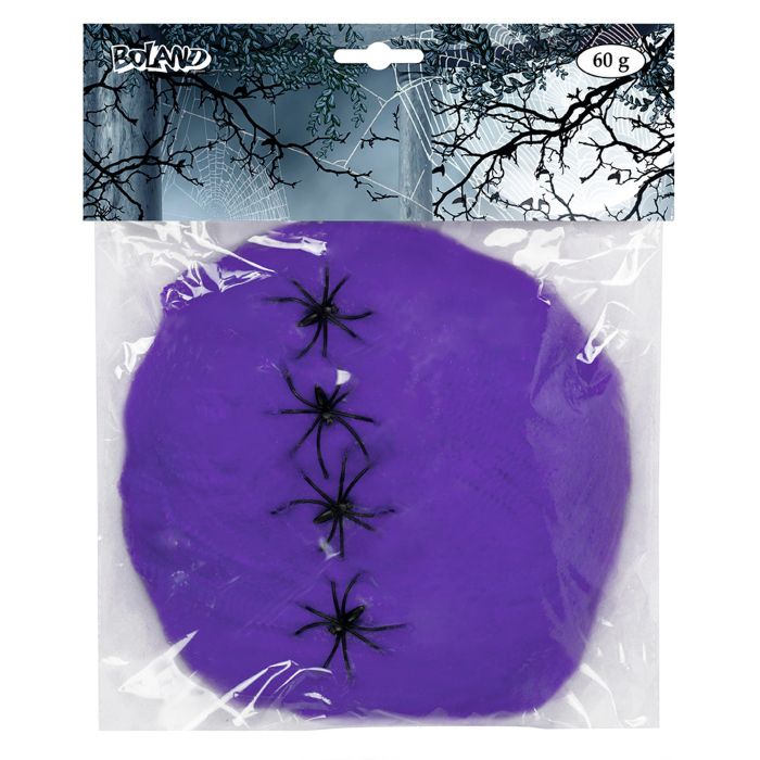 Purple spider web with spiders - 60g