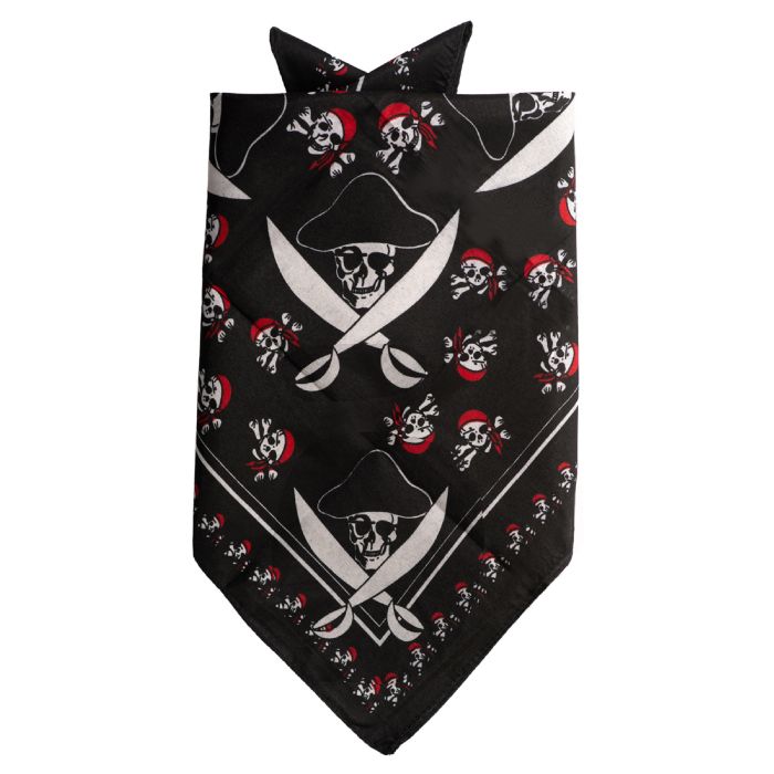 Black pirate bandana 52x55 cm