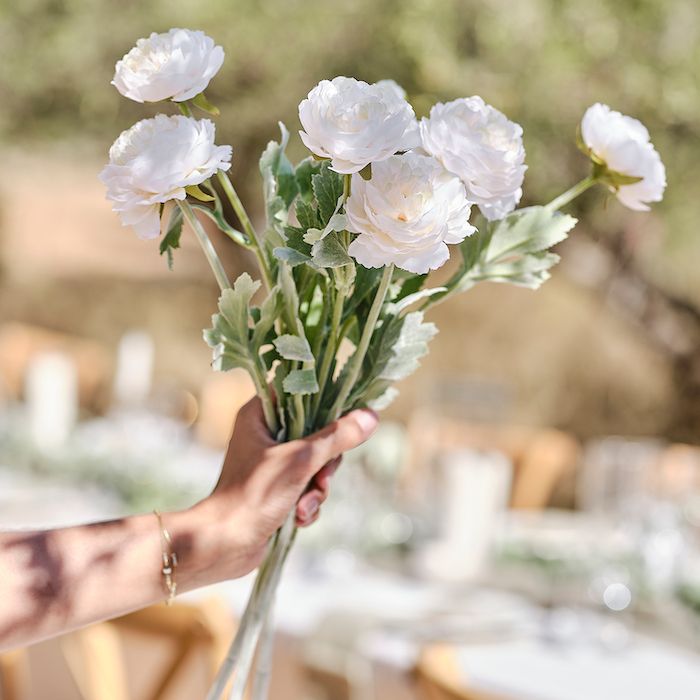 Ranunculus Flowers White 3x