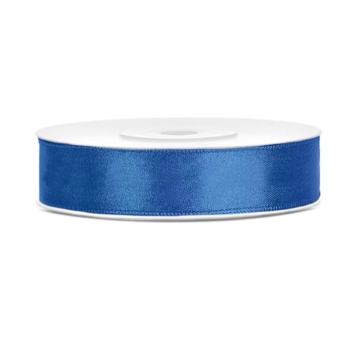 Blue Satin Ribbon - 12 mm x 25 m