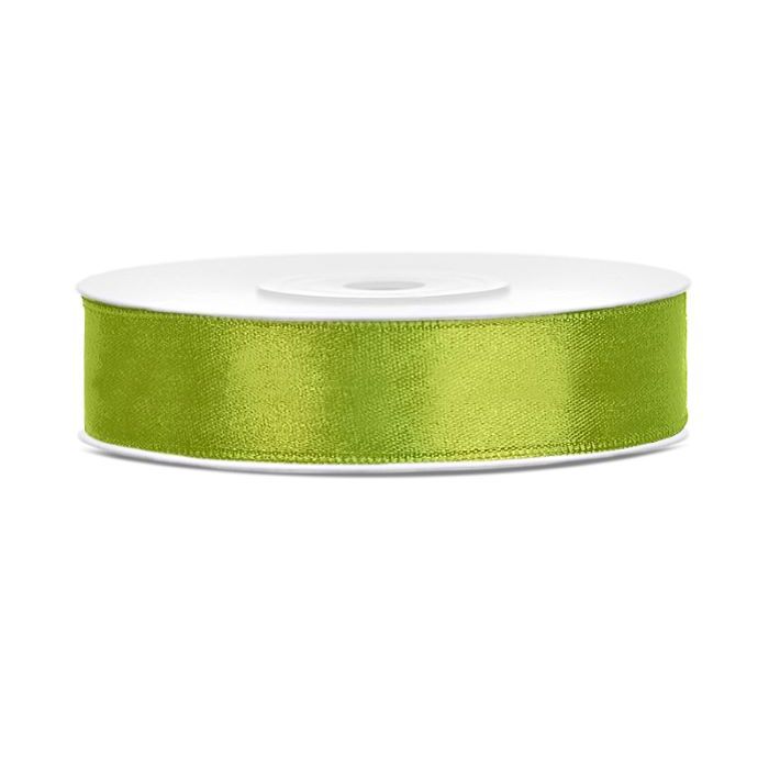 Light Green Satin Ribbon - 12 mm x 25 m
