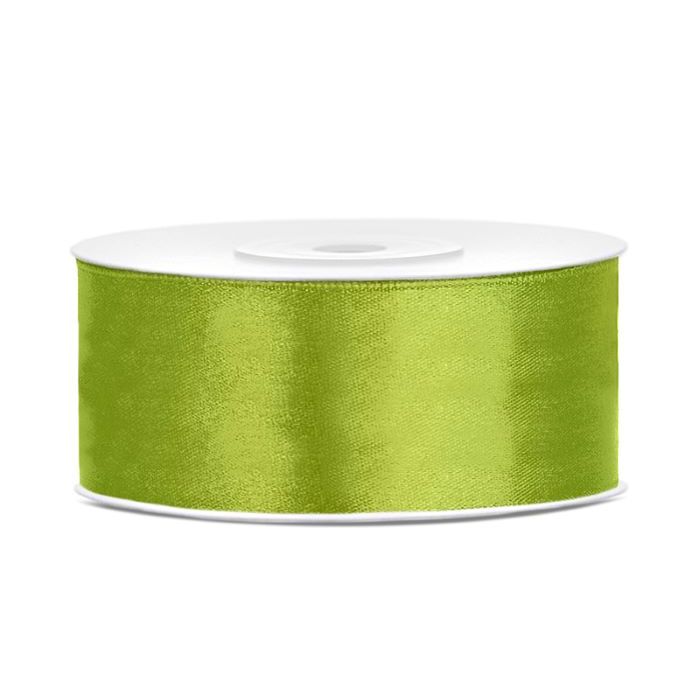 Light Green Satin Ribbon - 25 mm x 25 m