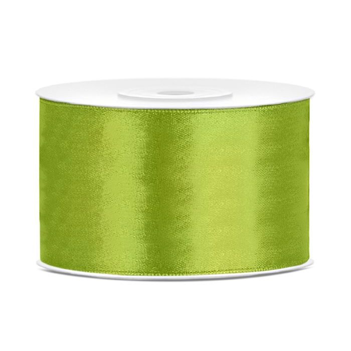 Light green satin ribbon - 38 mm x 25 m