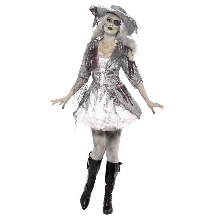Spooky female ghost pirate costume