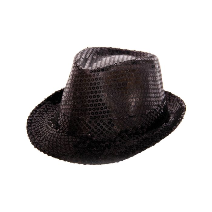 Black hat with glitter
