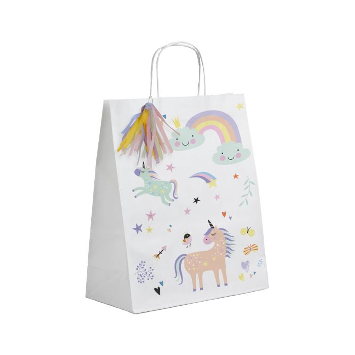 Unicorn-themed gift bags 6x - 27x20 cm