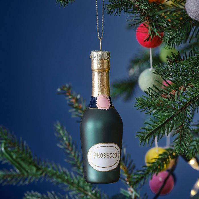 Green bottle decoration for Christmas tree