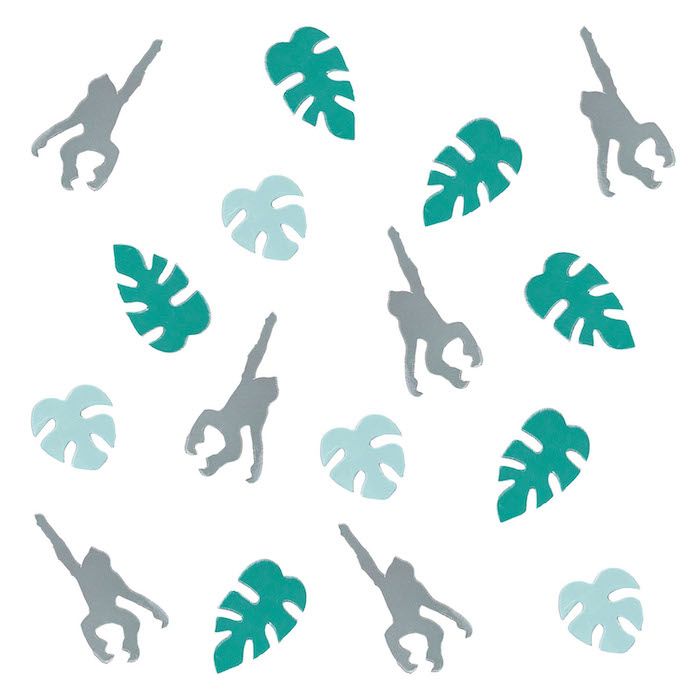 Jungle confetti with monkeys and palms - 13 g