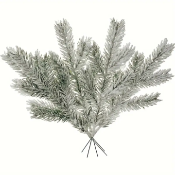 Artificial fir with snow decorations 10x - 25 cm