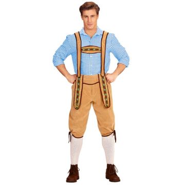 Beige tyrolean lederhosen trousers